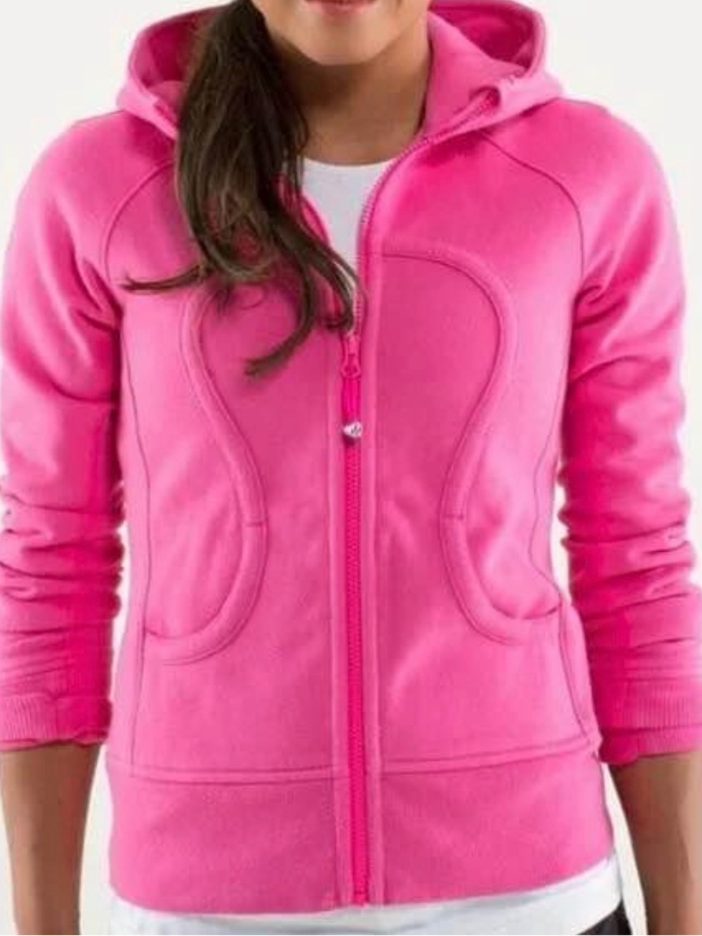 Vintage Lululemon Pink Hooded Zip Jacket